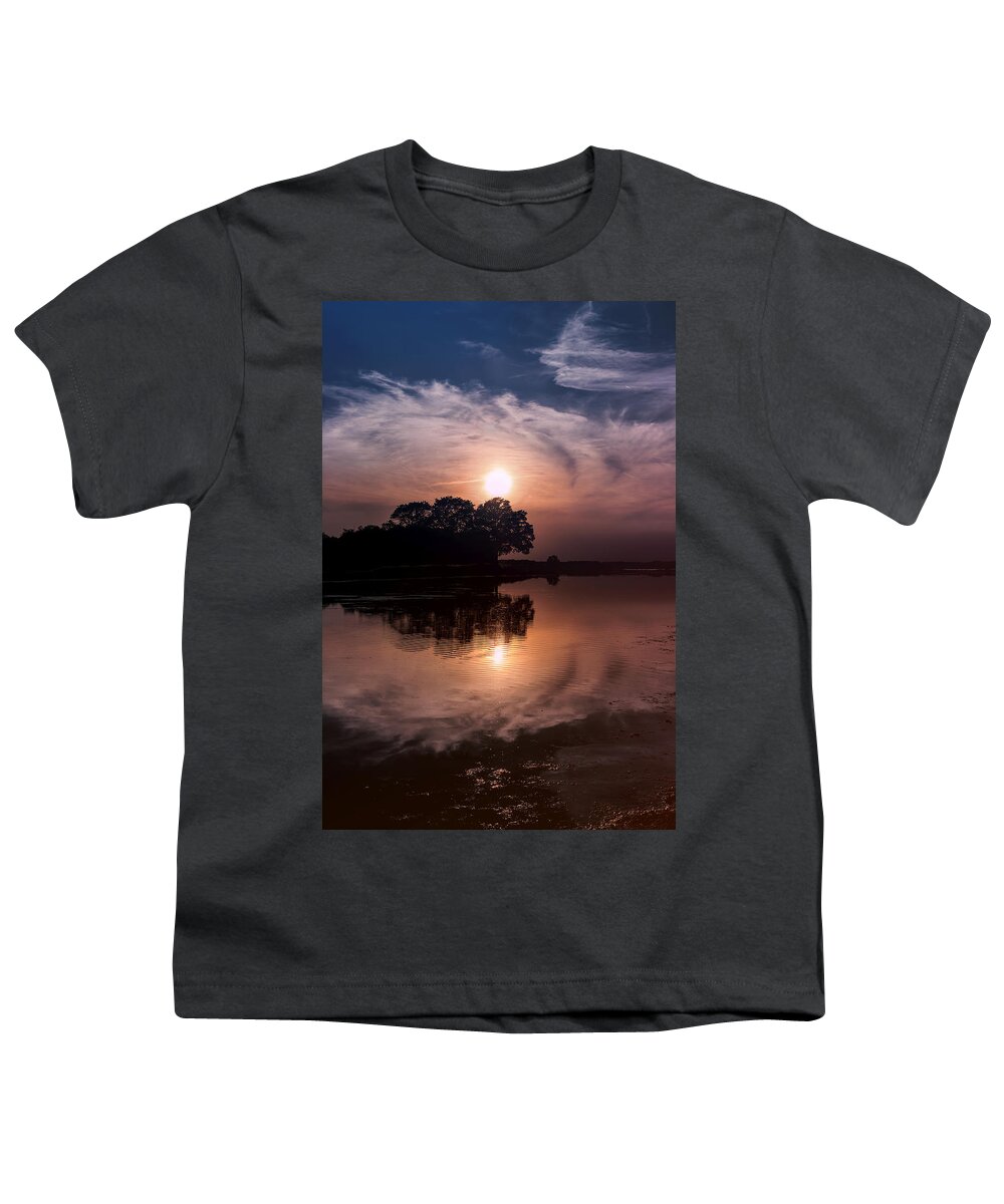 Sunset Youth T-Shirt featuring the photograph August sunsets by Jaroslav Buna