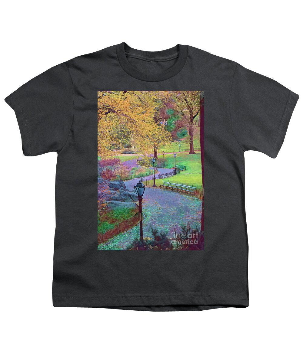 Artistic Youth T-Shirt featuring the photograph Autumn Art by Chuck Kuhn