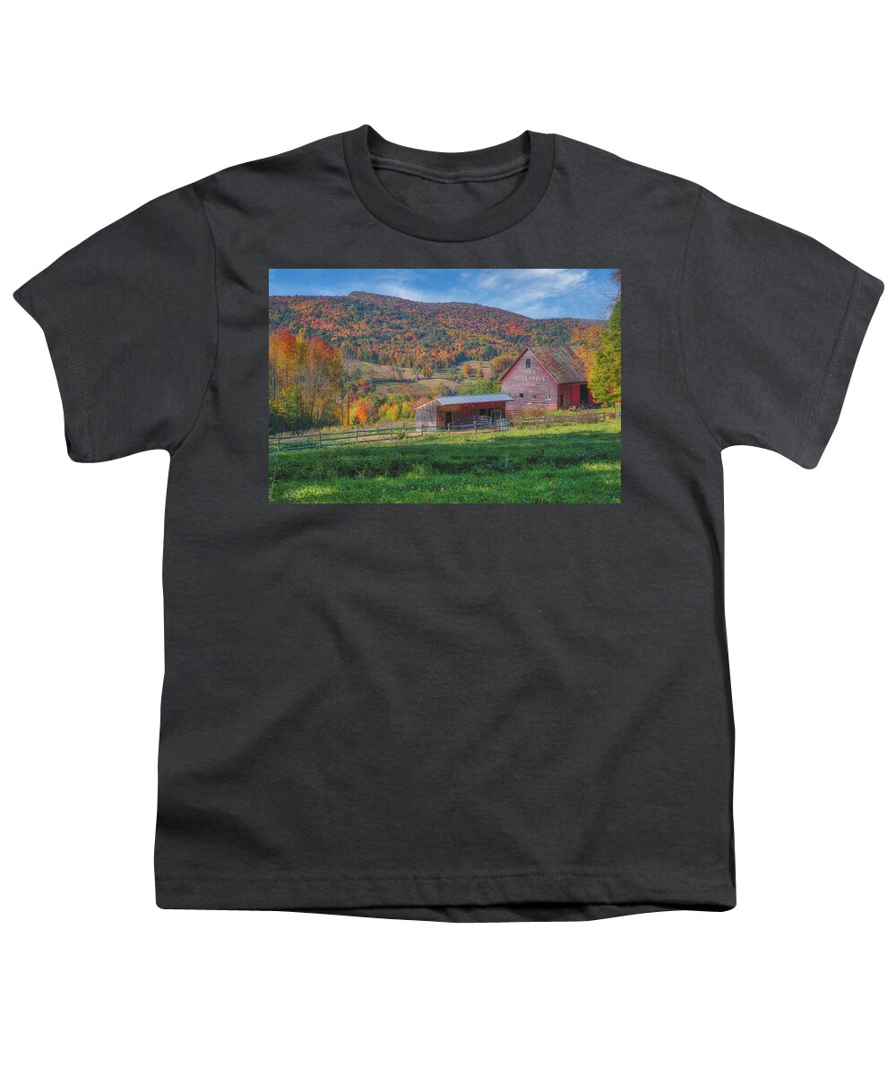 South Royalston Youth T-Shirt featuring the photograph Autumn at Maple Grove Farm by Penny Polakoff