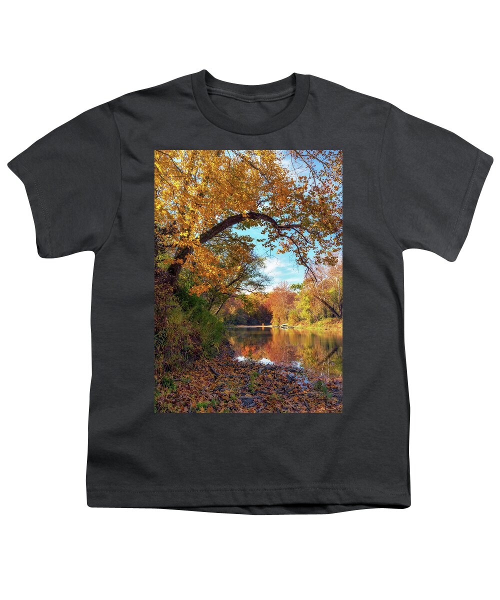 Fall Colors Youth T-Shirt featuring the photograph Autumn on Sugar Creek by Susan Rissi Tregoning