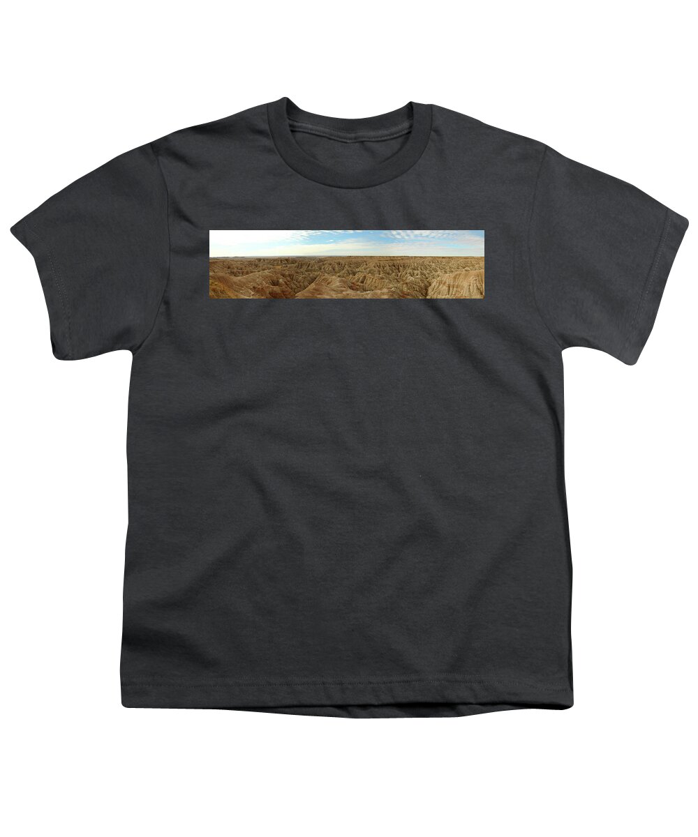 Badlands National Park Youth T-Shirt featuring the photograph Badlands National Park by Lens Art Photography By Larry Trager