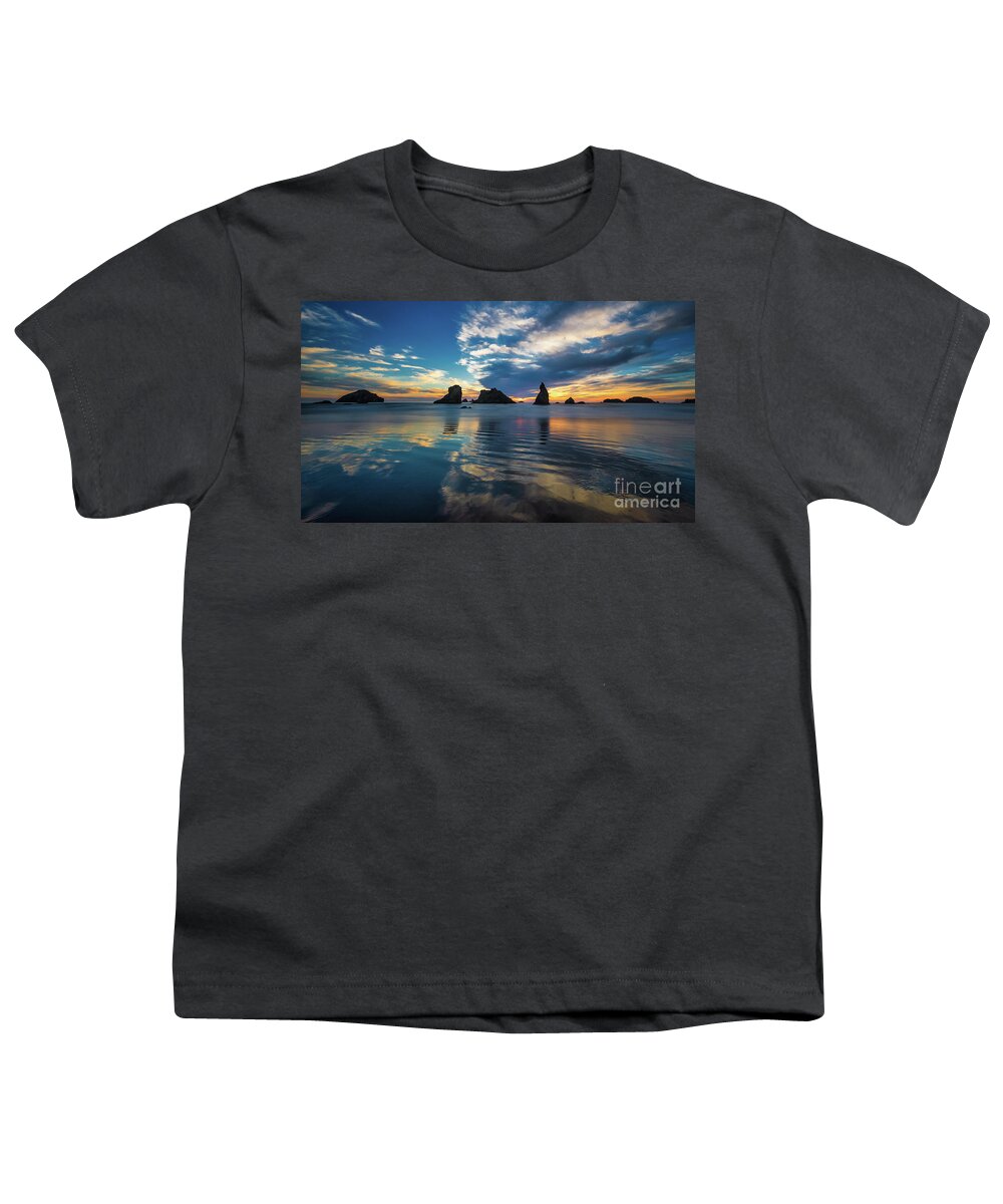 Bandon Beach Youth T-Shirt featuring the photograph Bandon Beach Blues by Doug Sturgess