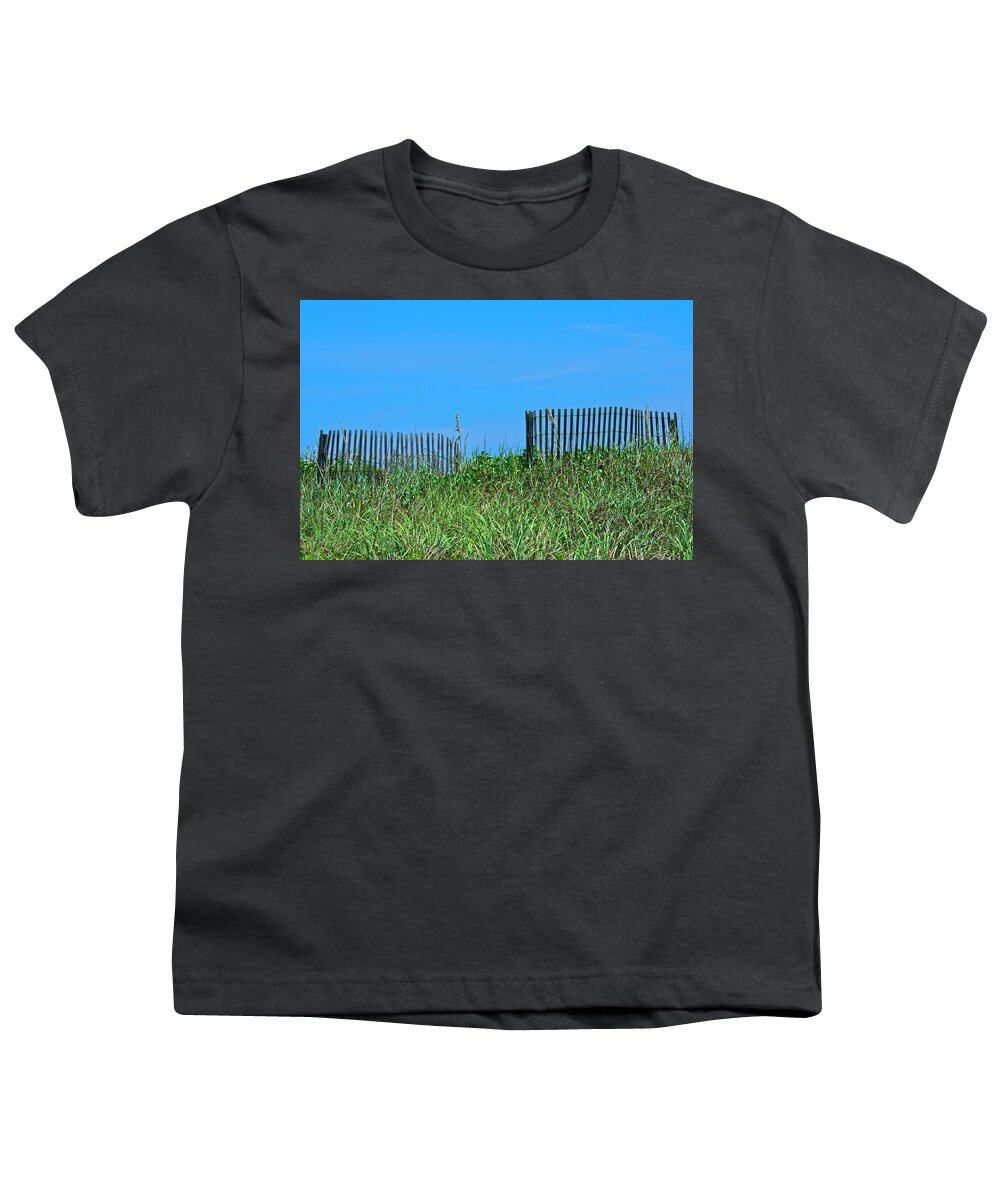 Beach Youth T-Shirt featuring the photograph Beach Fence by Carolyn Marshall