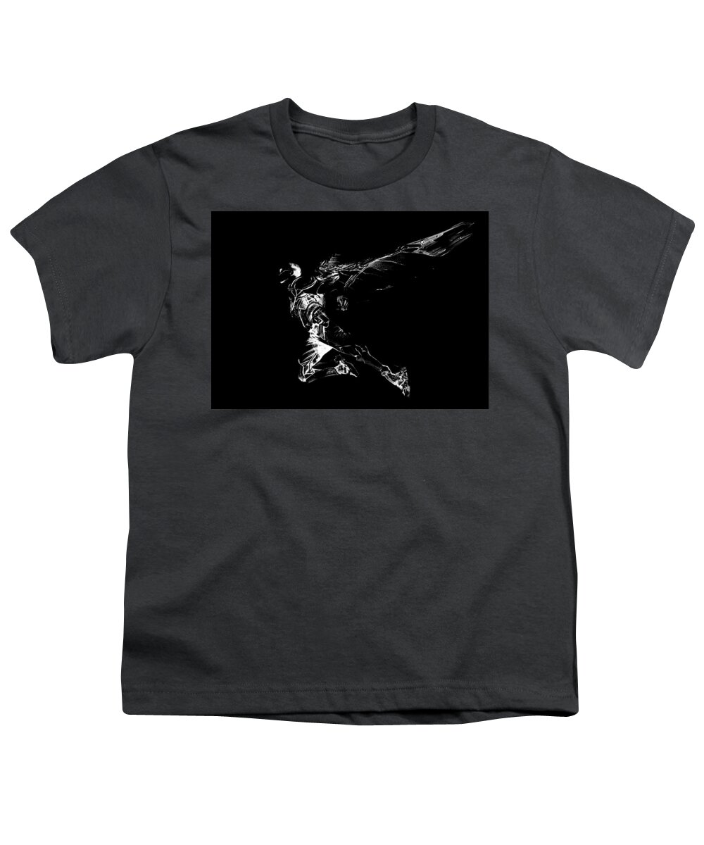 Bird Of Vengeance 2 Youth T-Shirt featuring the digital art Bird of Vengeance 2 by Aldane Wynter