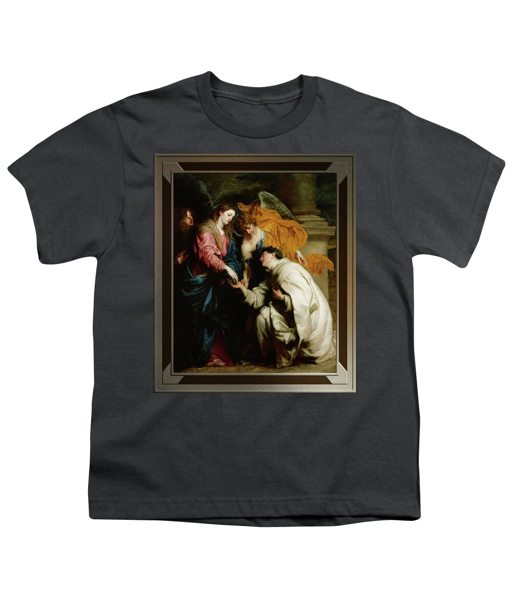 Blessed Joseph Hermann Youth T-Shirt featuring the painting Blessed Joseph Hermann by Anthony van Dyck by Rolando Burbon