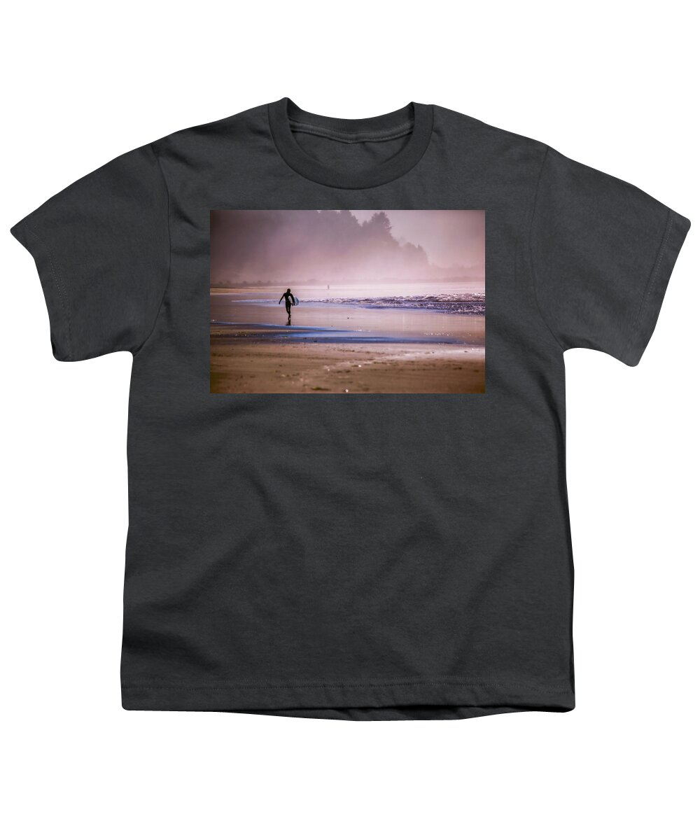 Beach Youth T-Shirt featuring the photograph Blue Surf by Sally Bauer
