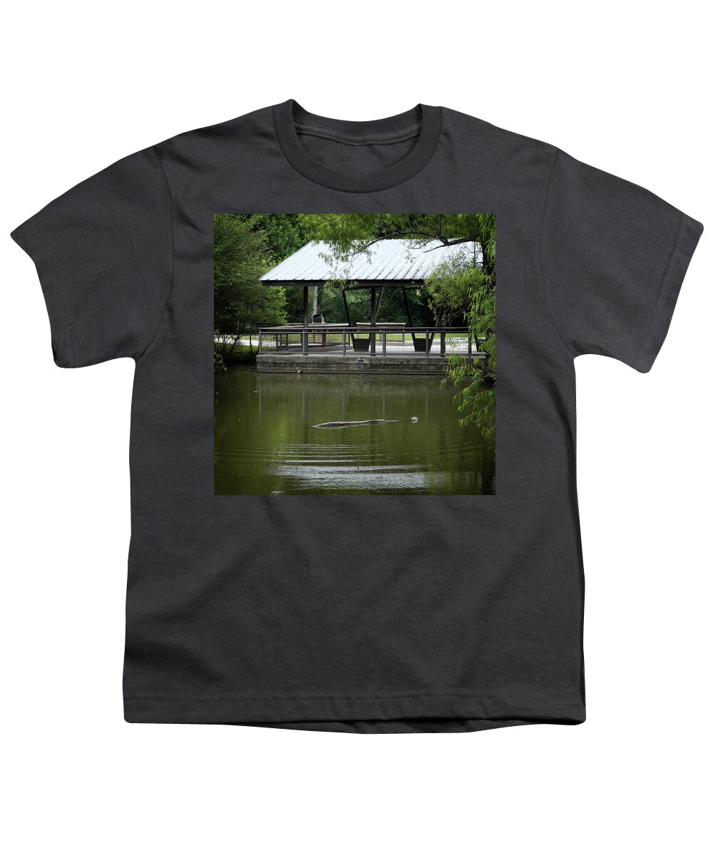 Pond Youth T-Shirt featuring the photograph Bluebonnet Swamp Pond by George Taylor