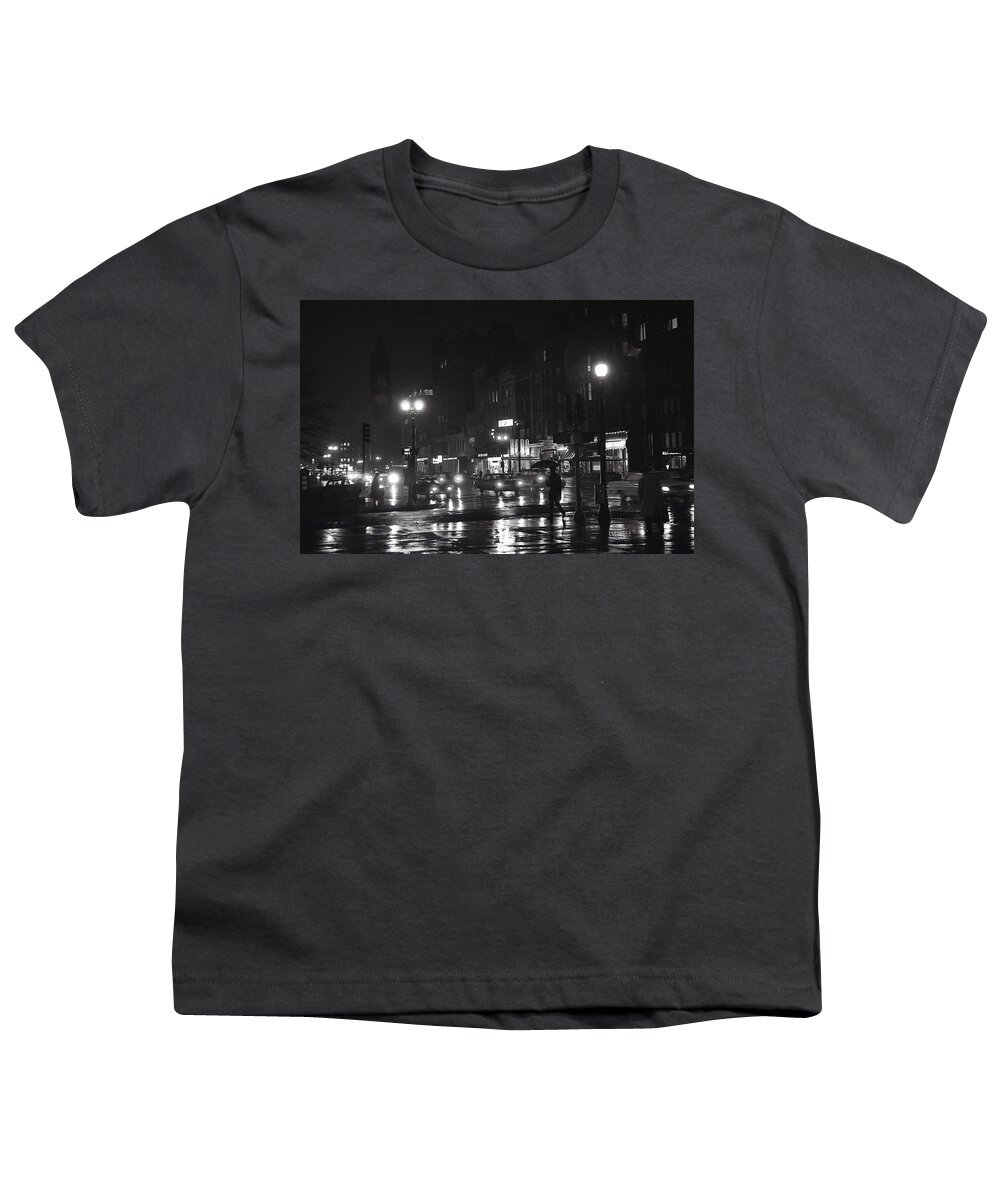 Night Youth T-Shirt featuring the photograph Boston Rainy Night by Russel Considine