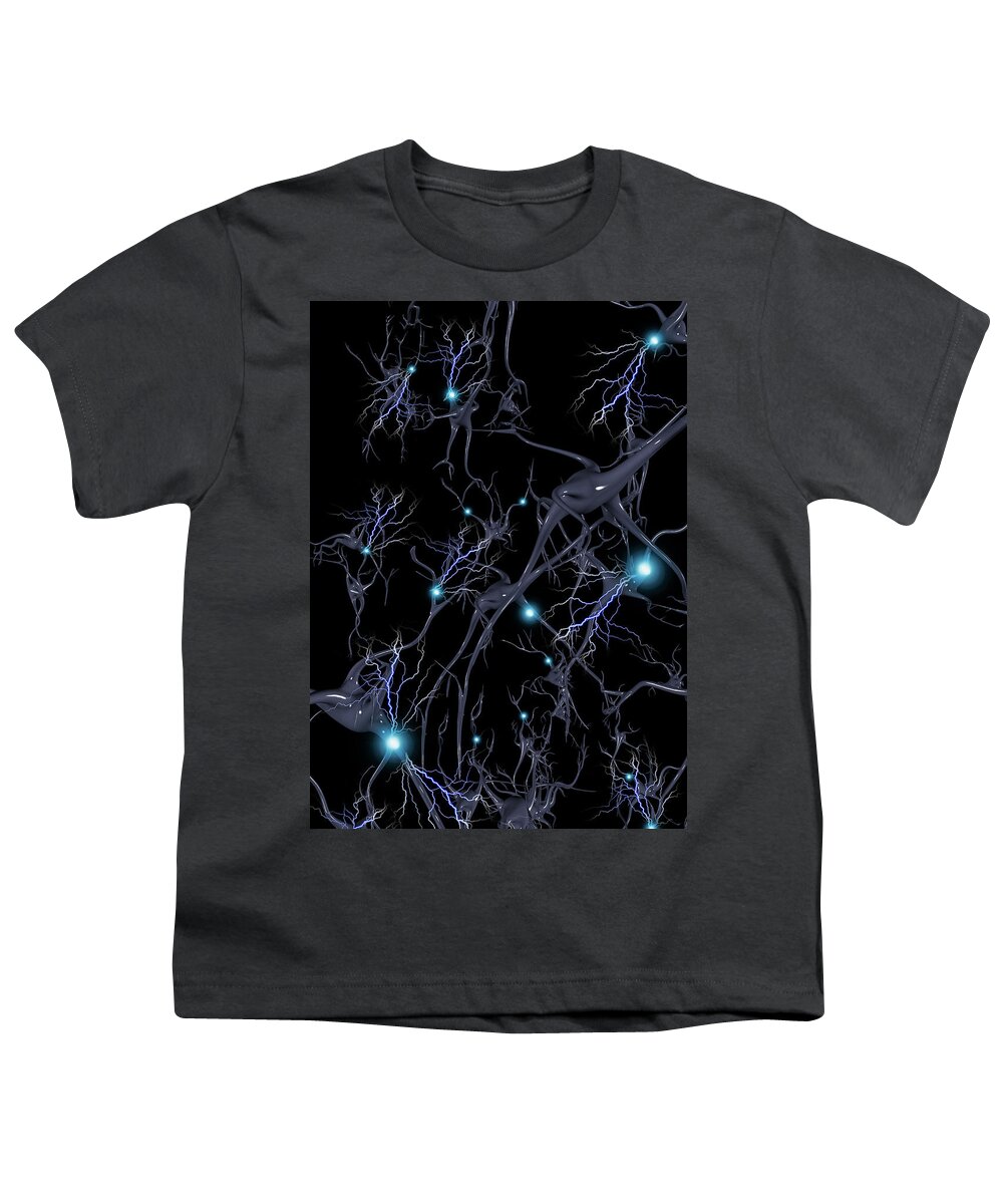Cell Youth T-Shirt featuring the digital art Brain cells. Neurons by Bruce Rolff