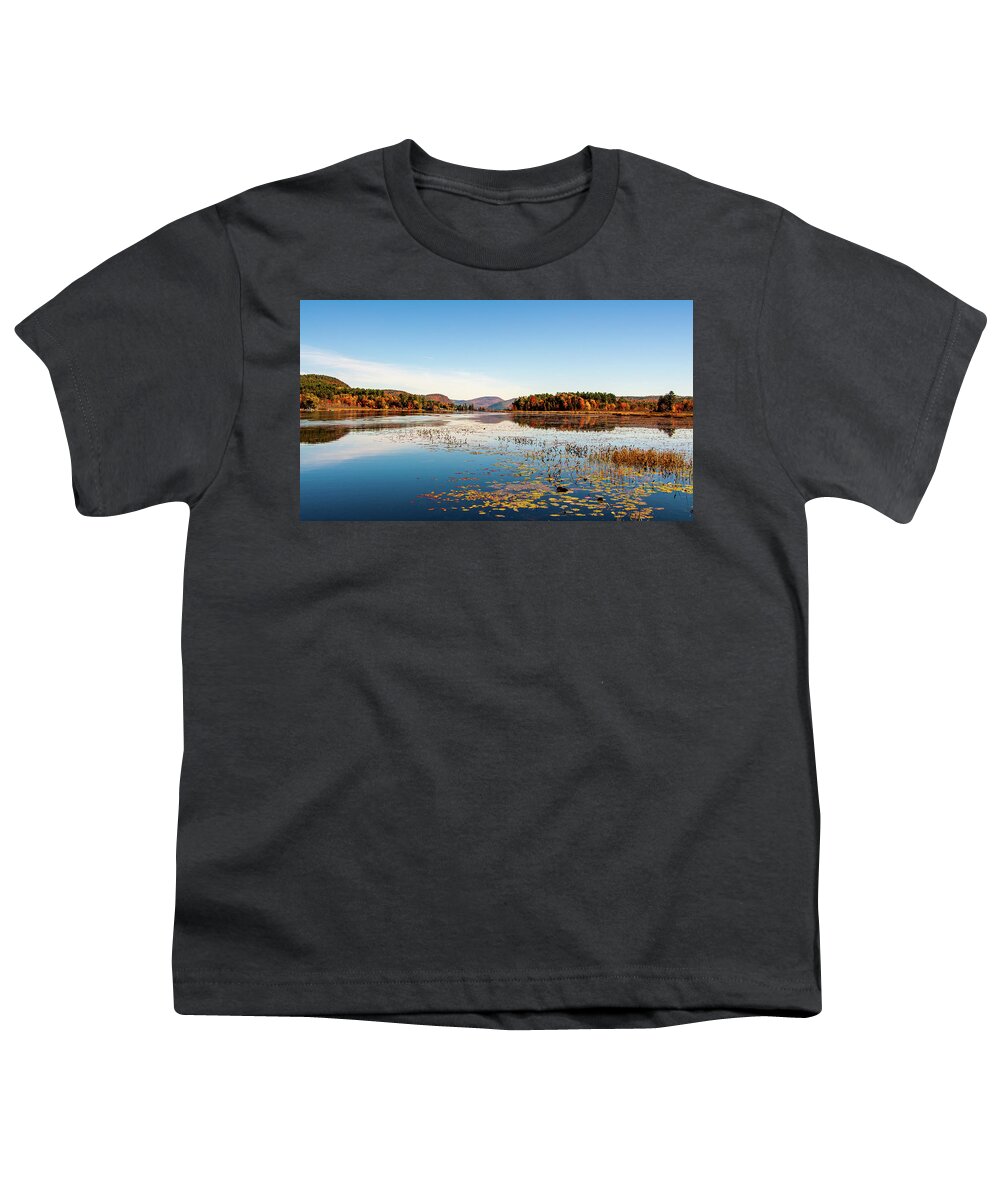 Adirondack Youth T-Shirt featuring the photograph Brant Lake Adirondack by Louis Dallara