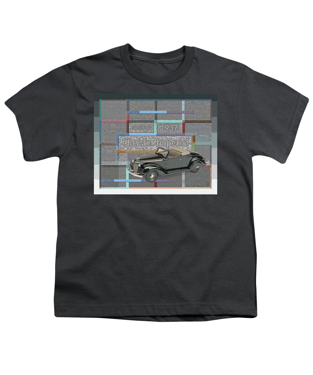Brooklin Models Youth T-Shirt featuring the digital art Brooklin Models / Chrysler Imperial by David Squibb