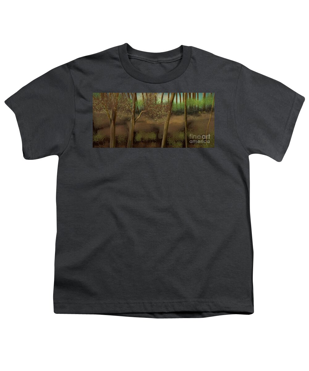 Bushland Youth T-Shirt featuring the digital art Bushland by Nature's Hand by Julie Grimshaw
