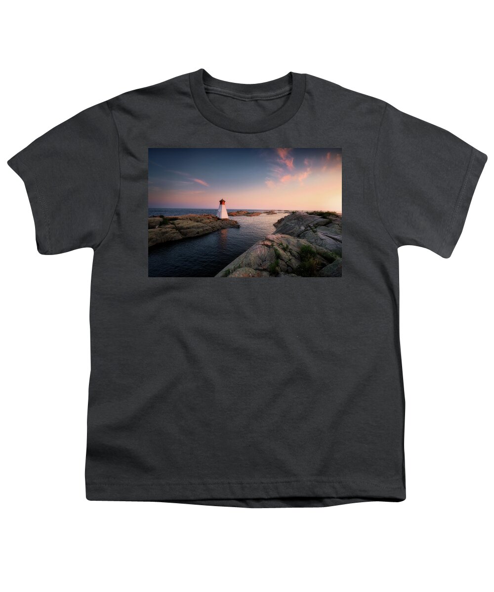 Bustard Rocks Youth T-Shirt featuring the photograph Bustard Rocks Sunset by Henry w Liu