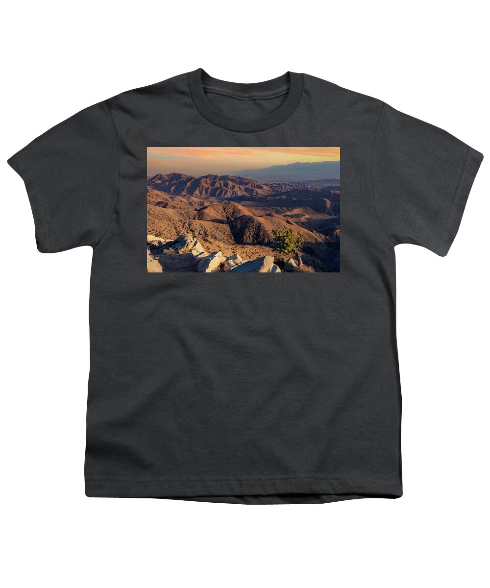 Sunset Youth T-Shirt featuring the photograph California Mountain Sunset by Anna Marten Miro