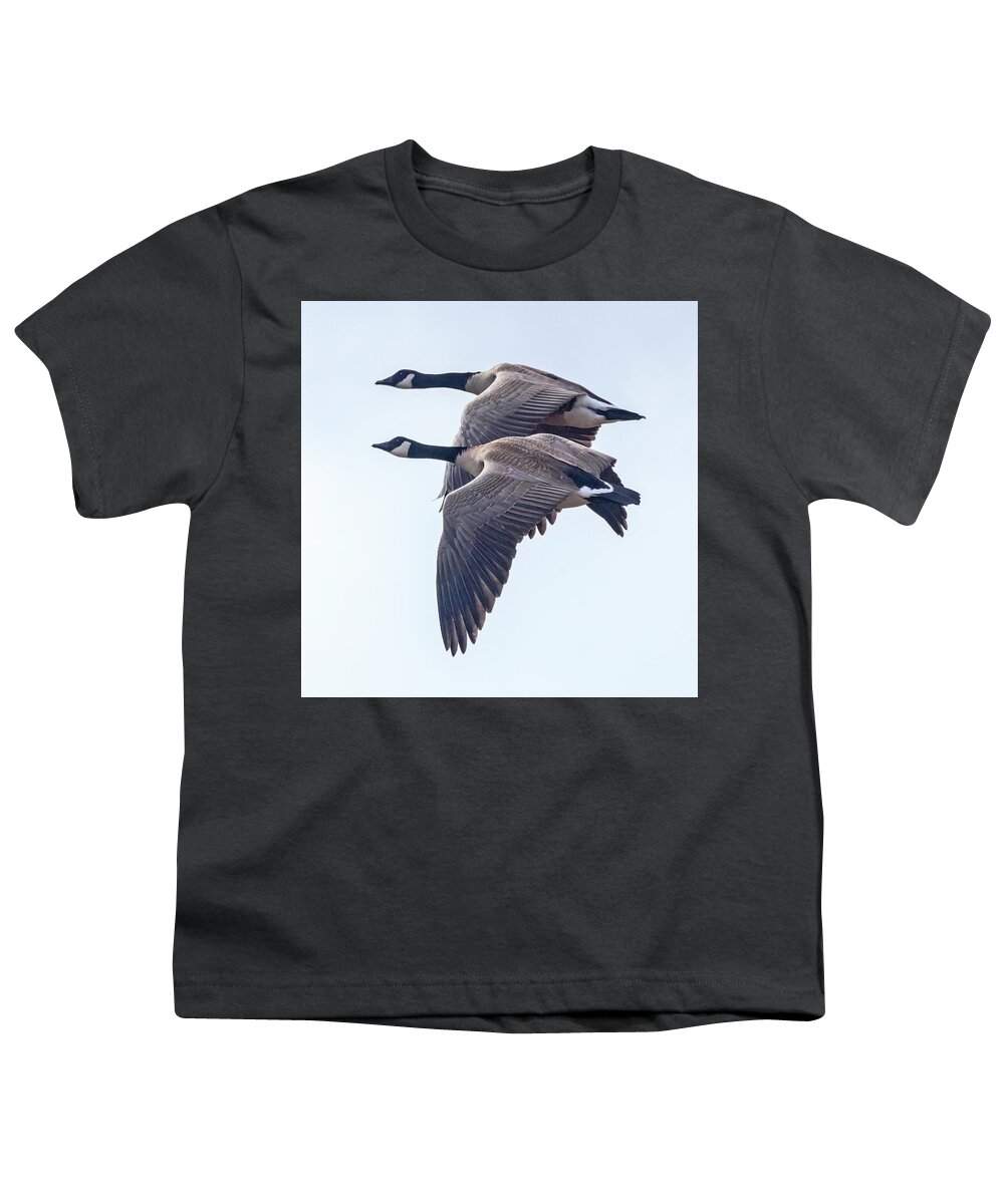  Youth T-Shirt featuring the photograph Canada Geese #1 by Carla Brennan