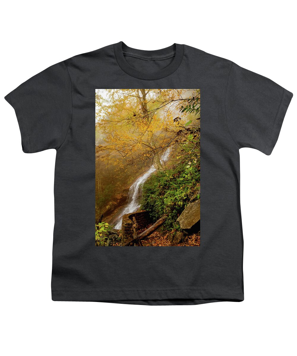 Nature Youth T-Shirt featuring the photograph Cascade Falls 2 by Cindy Robinson
