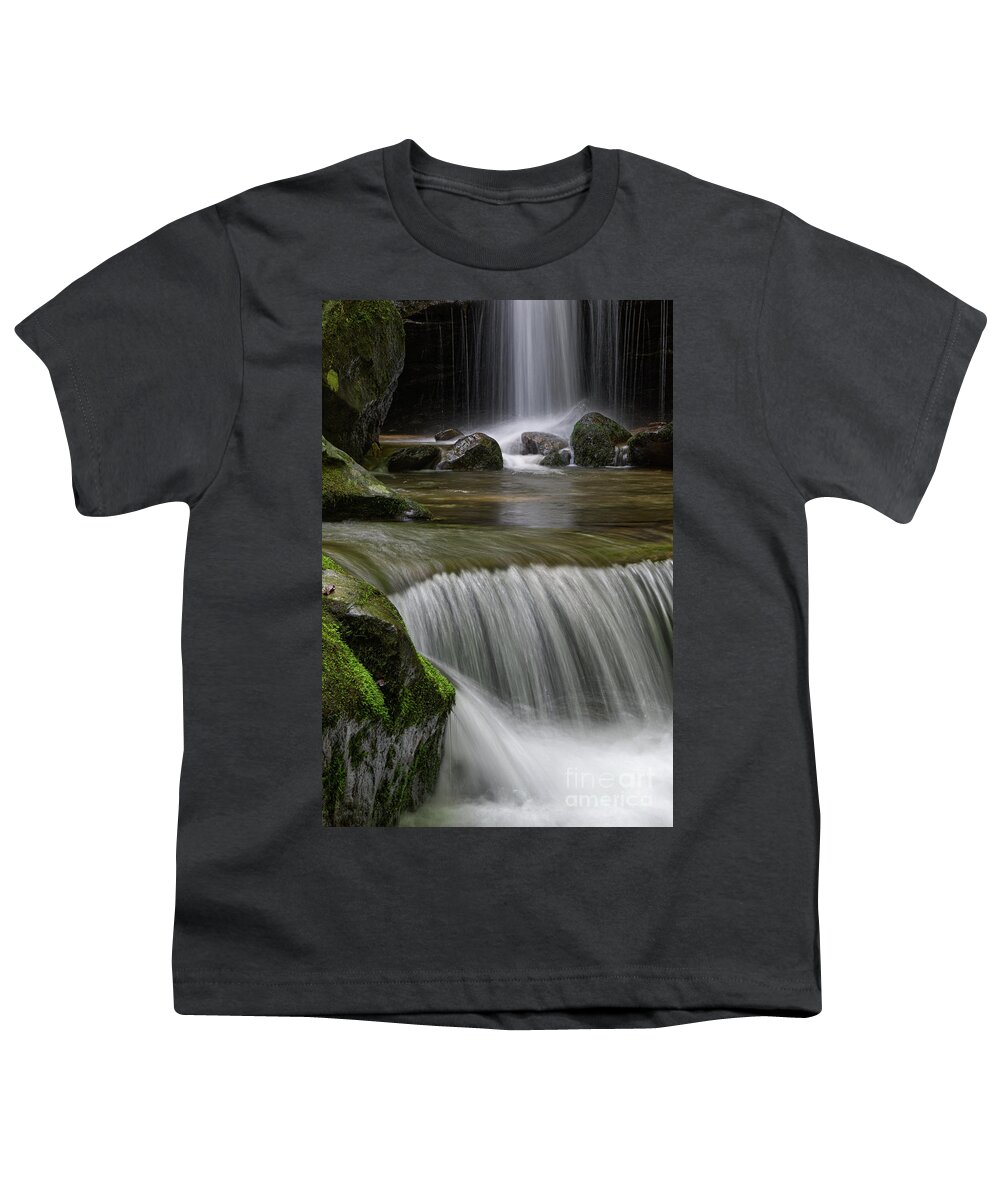 Catawba Falls Youth T-Shirt featuring the photograph Catawba Falls 12 by Phil Perkins