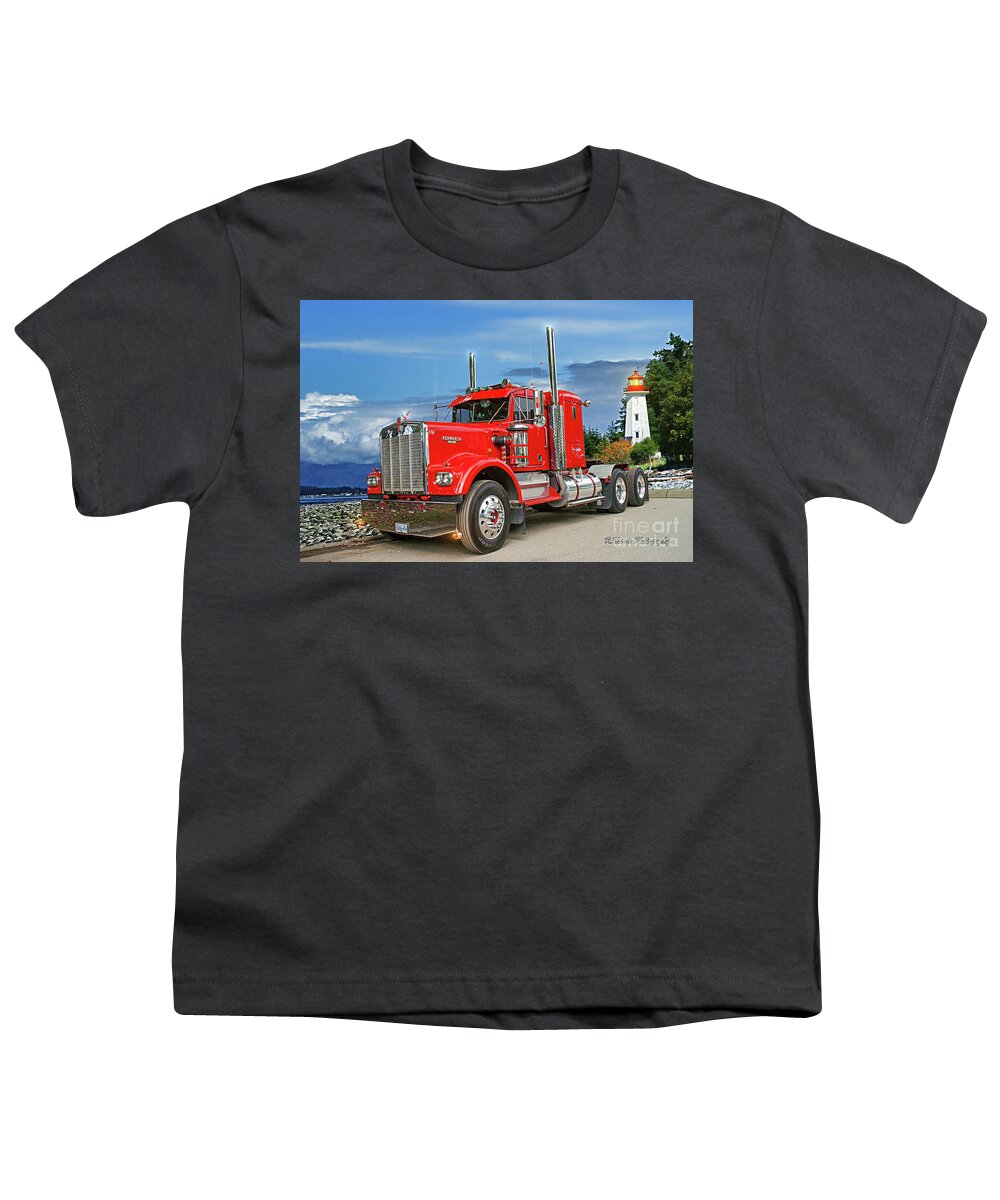 Big Rigs Youth T-Shirt featuring the photograph Catr1656-21 by Randy Harris