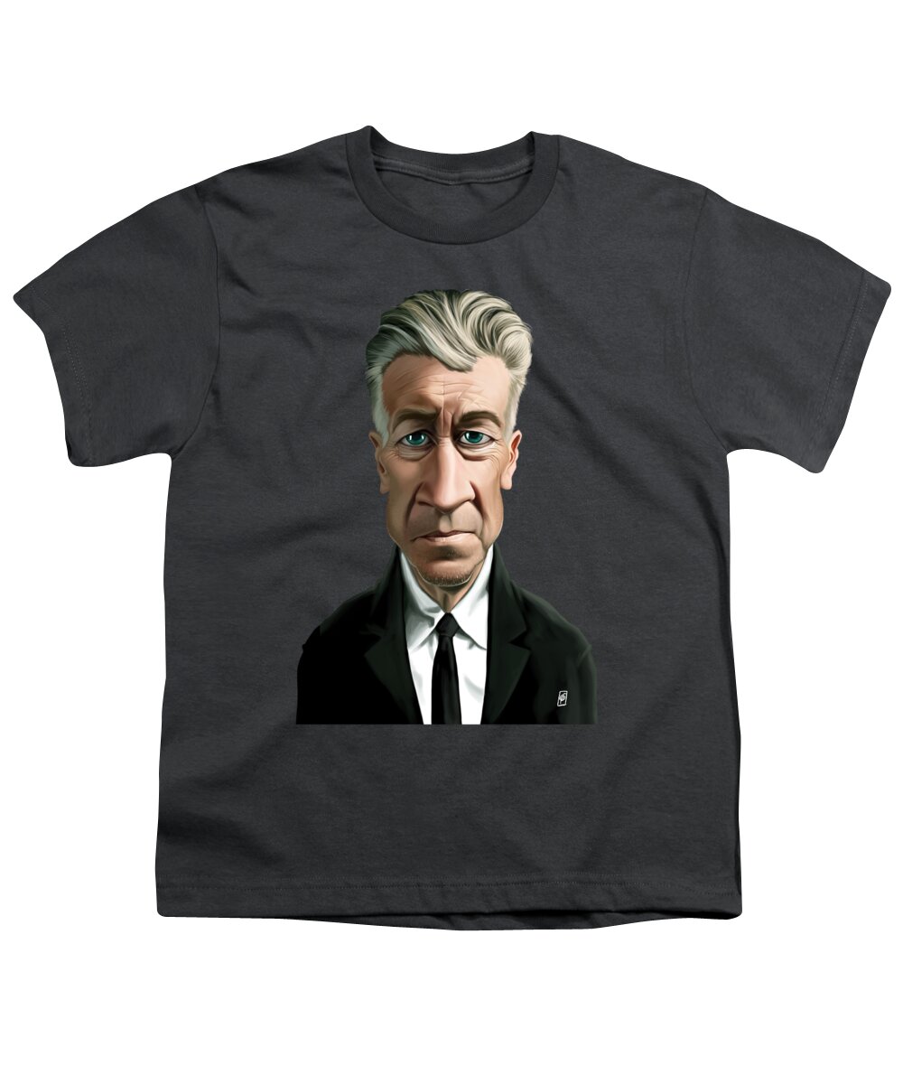 Illustration Youth T-Shirt featuring the digital art Celebrity Sunday - David Lynch by Rob Snow