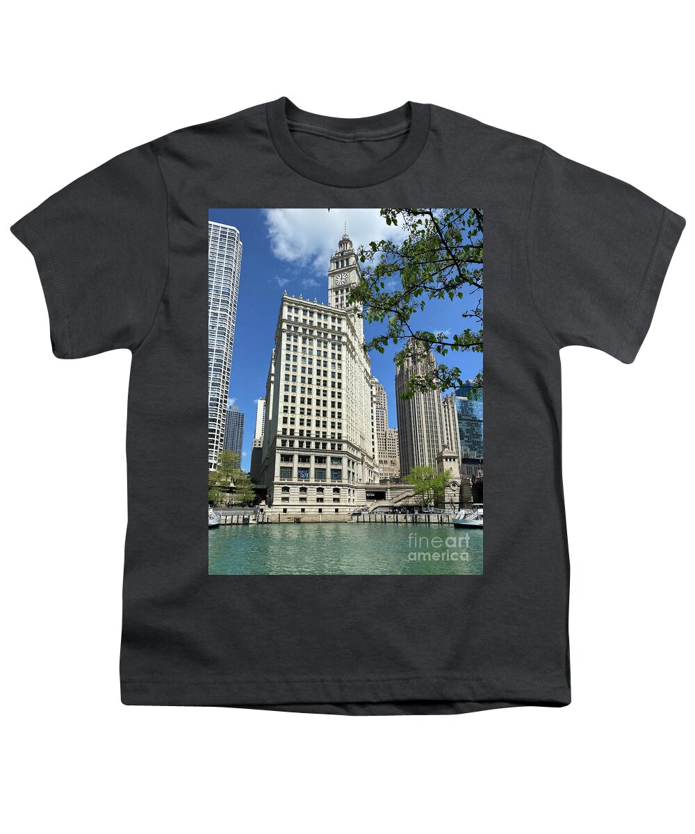 Chicago Youth T-Shirt featuring the photograph Chicago Riverwalk 13 by William Norton