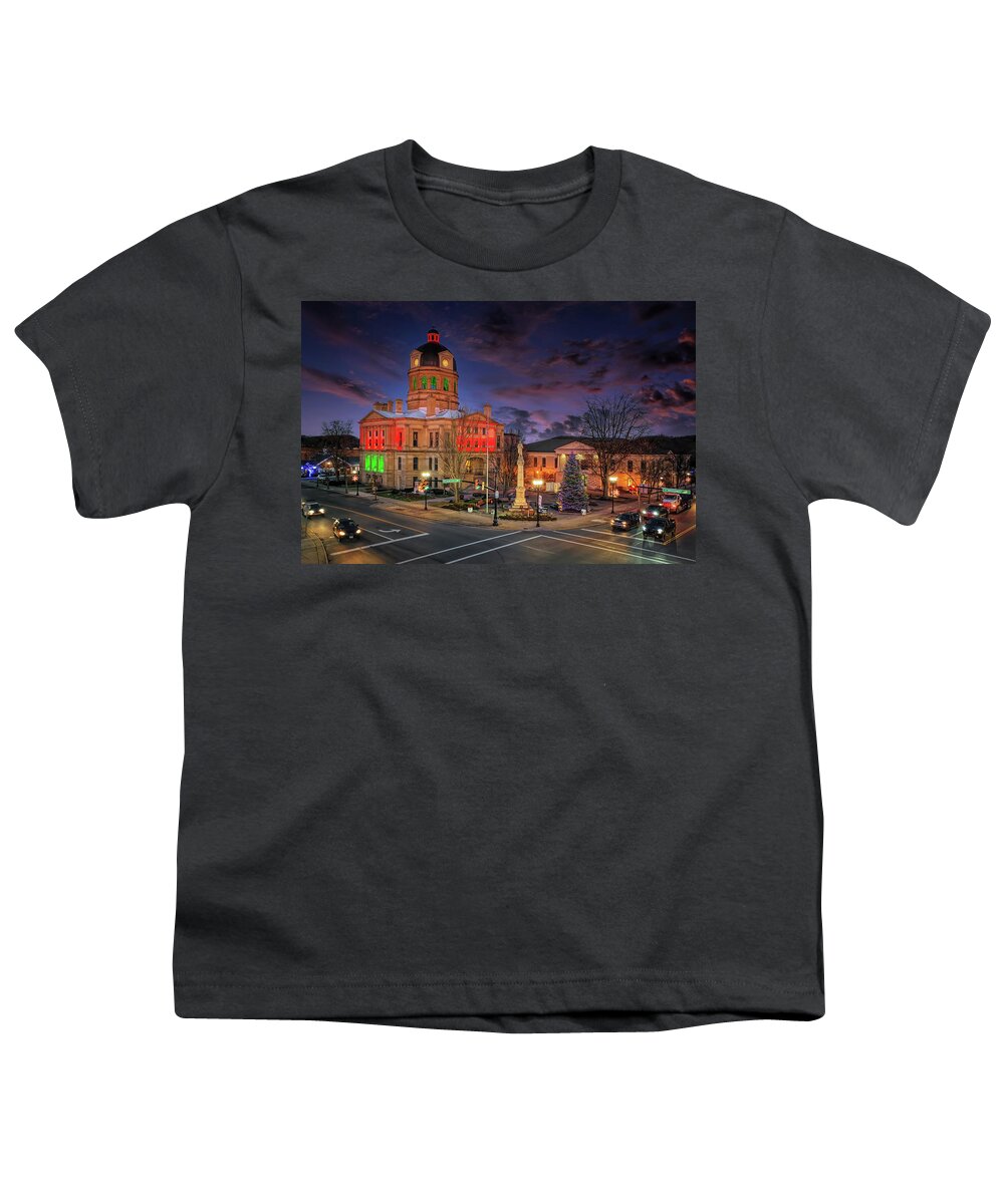 New Philadelphia Youth T-Shirt featuring the photograph Christmas in New Philadelphia by Deborah Penland