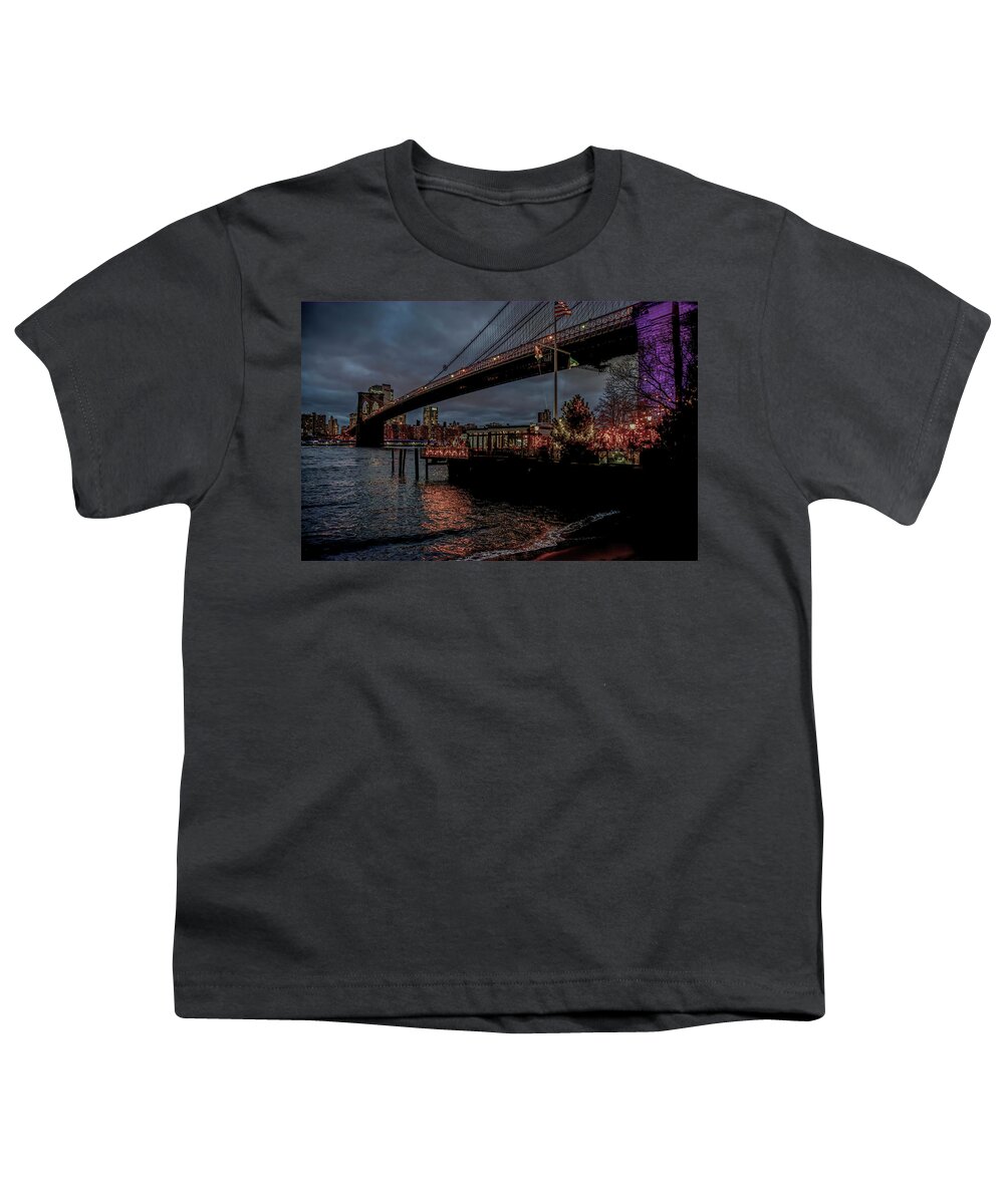 New York City Youth T-Shirt featuring the photograph City Lights by Regina Muscarella