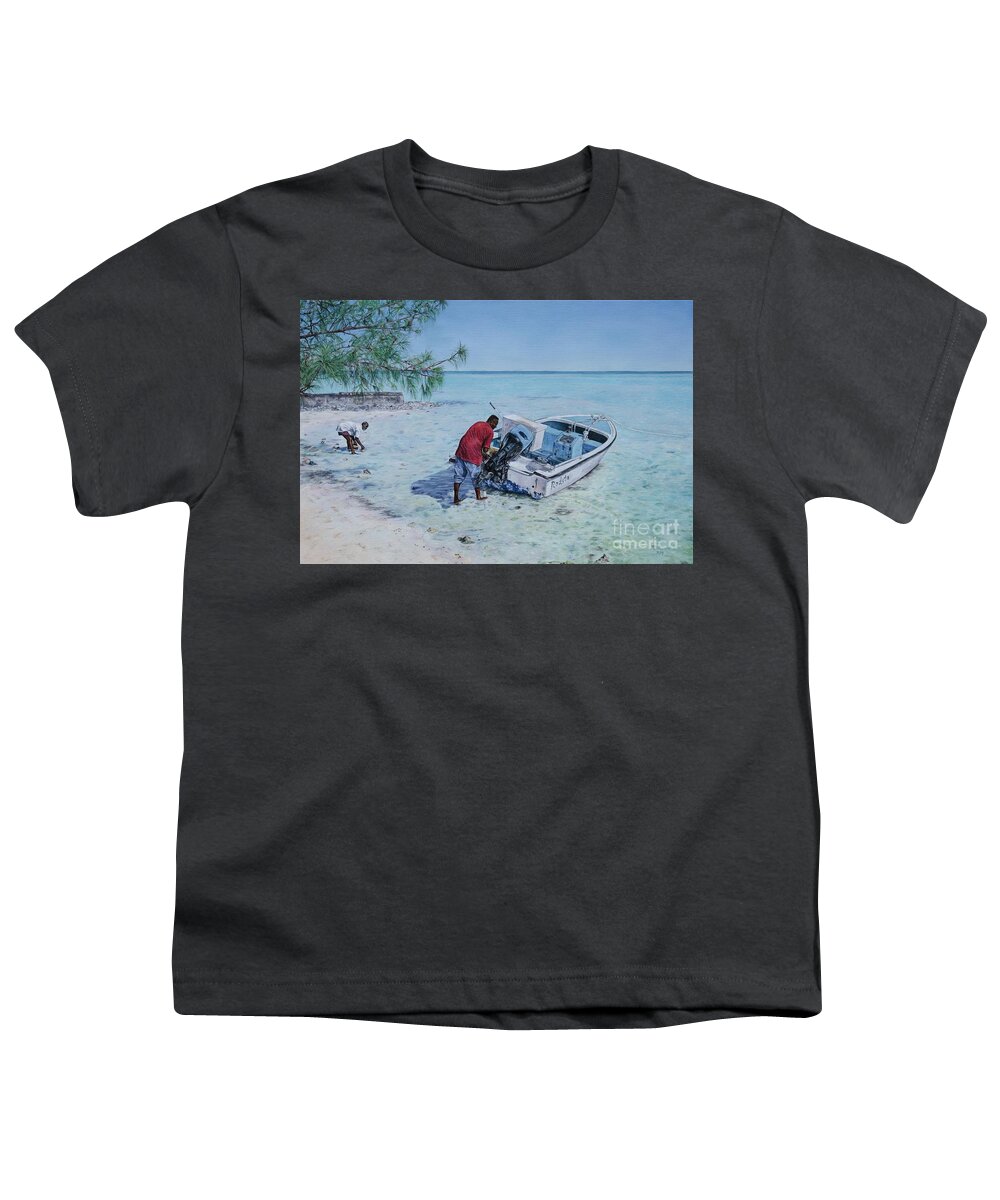 Roshanne Youth T-Shirt featuring the painting Clear Day by Roshanne Minnis-Eyma