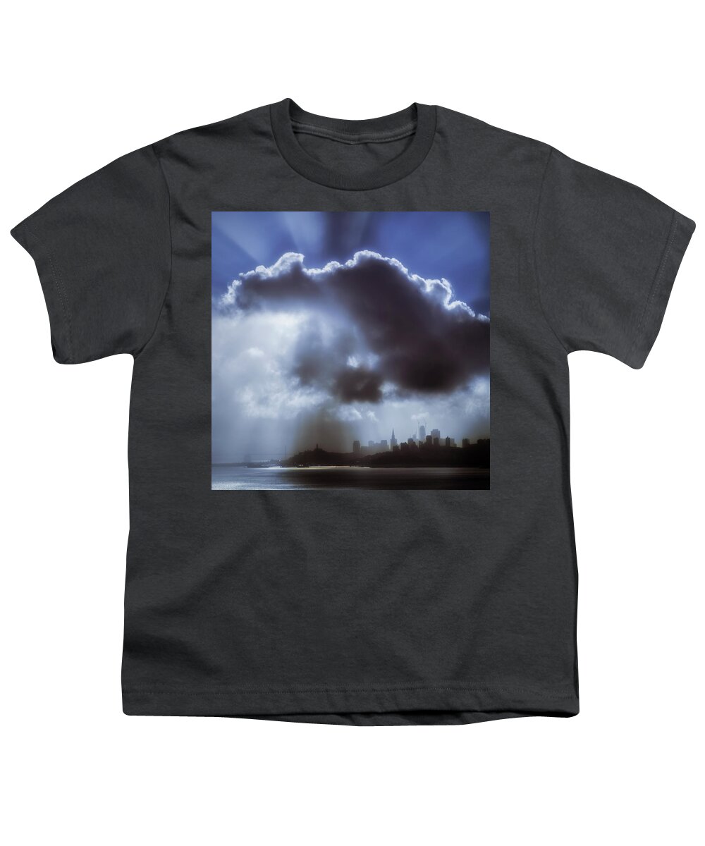 Cloud Youth T-Shirt featuring the photograph Cloud over San Francisco by Donald Kinney