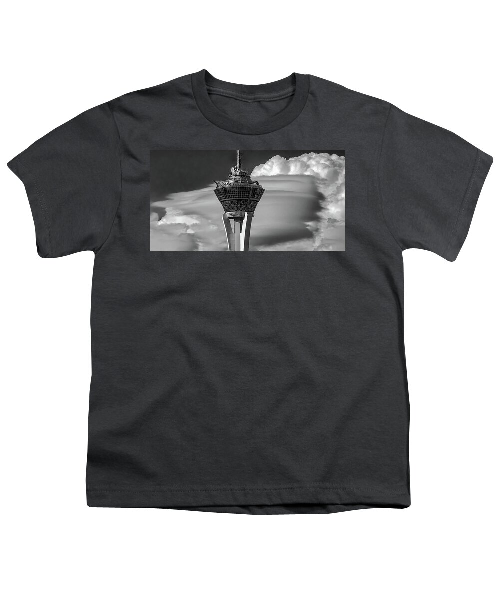 Las Youth T-Shirt featuring the photograph Clouds Always Vegas by Michael W Rogers