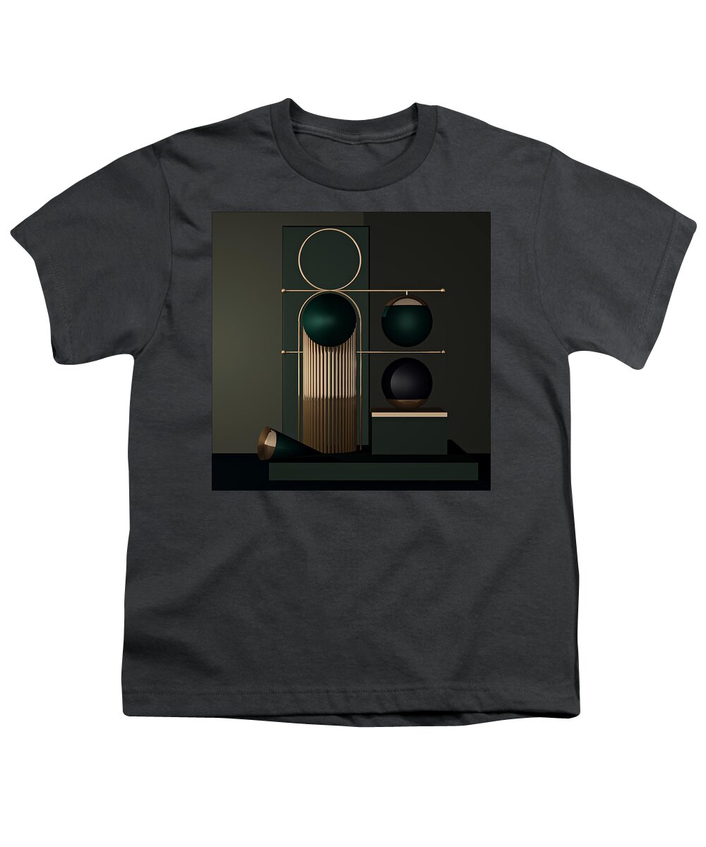 Abstract Youth T-Shirt featuring the photograph Composition 019 Simple geometry by Andrei SKY