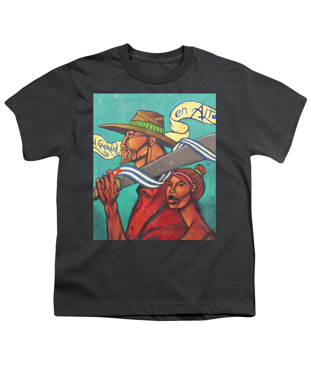 Cuba Youth T-Shirt featuring the photograph Con la Guardid by Paul Rebmann