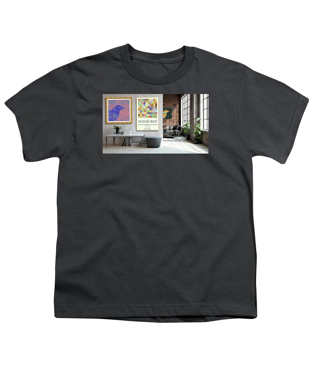  Youth T-Shirt featuring the digital art Contemporary Living Room by Steve Hayhurst