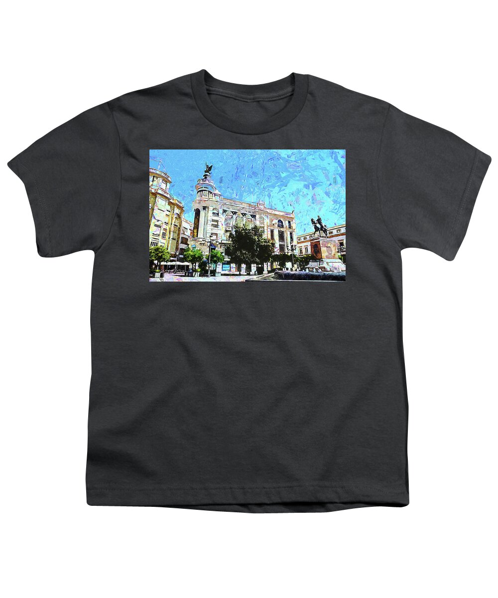 Cordoba Youth T-Shirt featuring the painting Cordoba, Andalusia - 06 by AM FineArtPrints