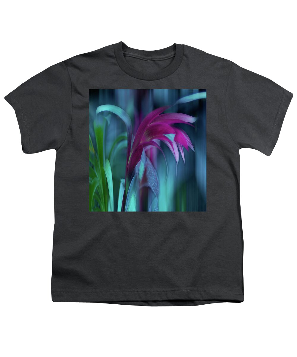 Abstract Youth T-Shirt featuring the photograph Cornflower Dreams Mindscape by Wayne King
