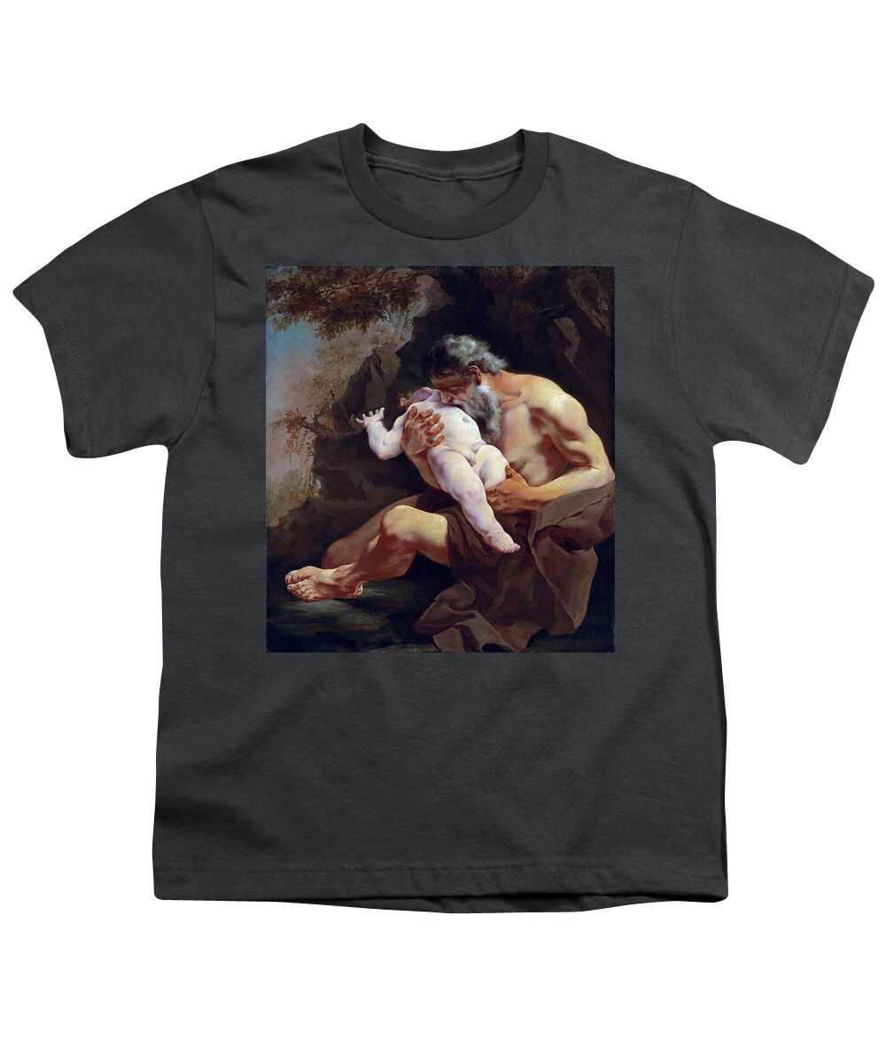 Giulia Lama Youth T-Shirt featuring the painting Cronus Devouring his Child by Giulia Lama
