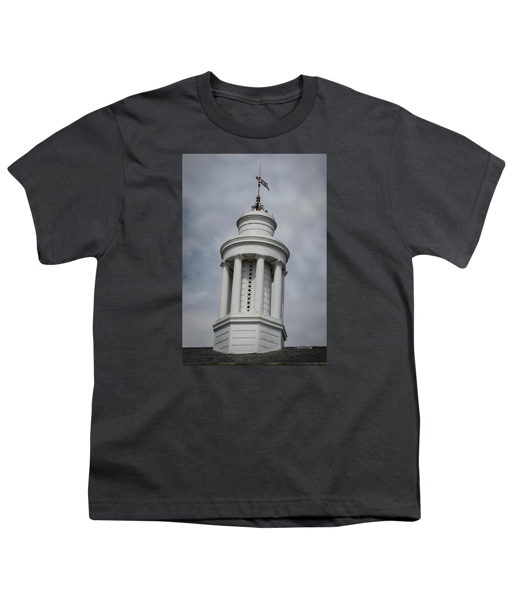 Photograph Youth T-Shirt featuring the photograph Cupola with Weathervane by Suzanne Gaff