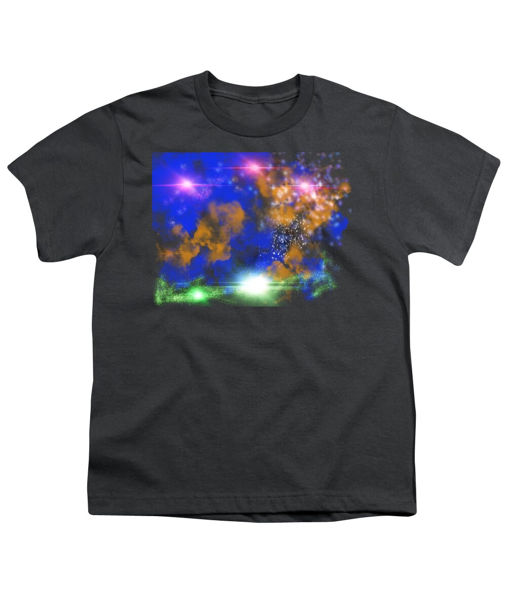 Impressionistic Expressionism Youth T-Shirt featuring the digital art Dark Matter #1 by Zotshee Zotshee