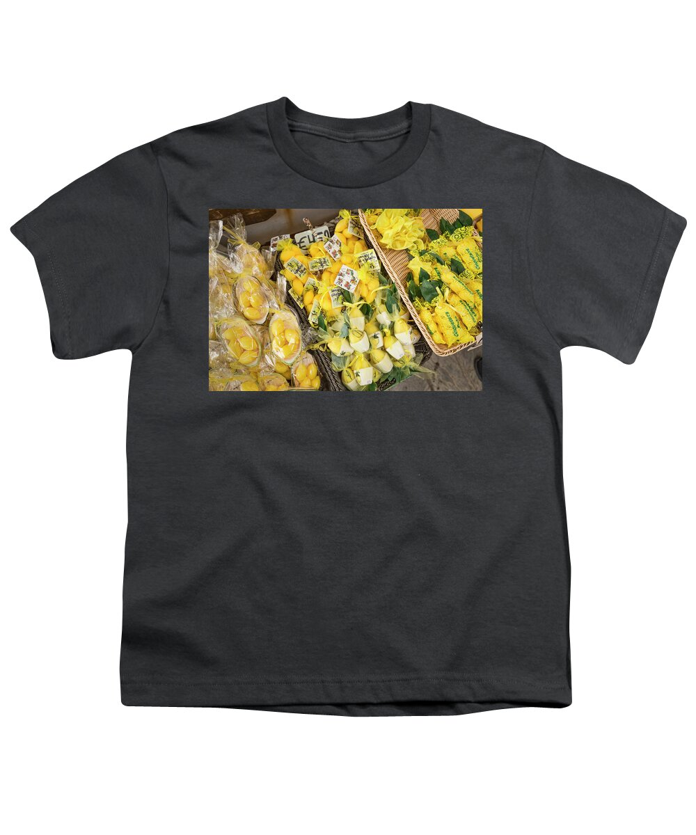 Italy Youth T-Shirt featuring the photograph Decorative Yellow Soaps by Lindley Johnson