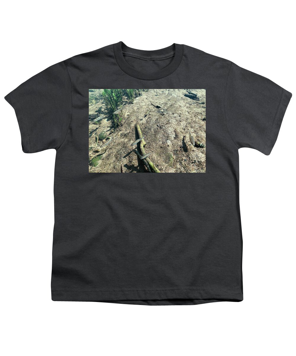 Animal Youth T-Shirt featuring the photograph Delaware River Underwater Scene Fish by Amelia Pearn