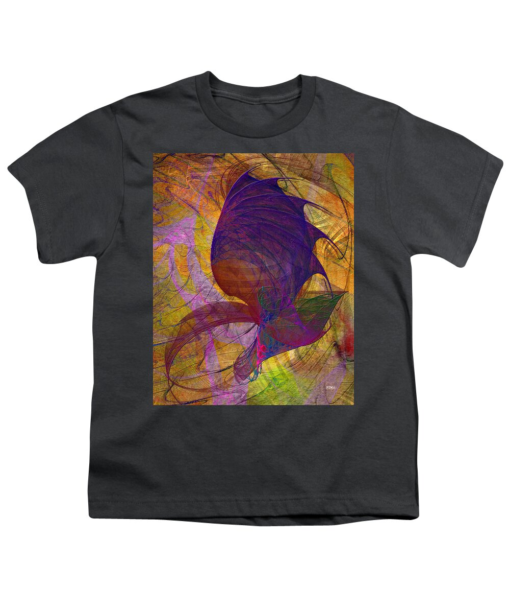 Dragon Wing Youth T-Shirt featuring the digital art Dragon Wing by Studio B Prints