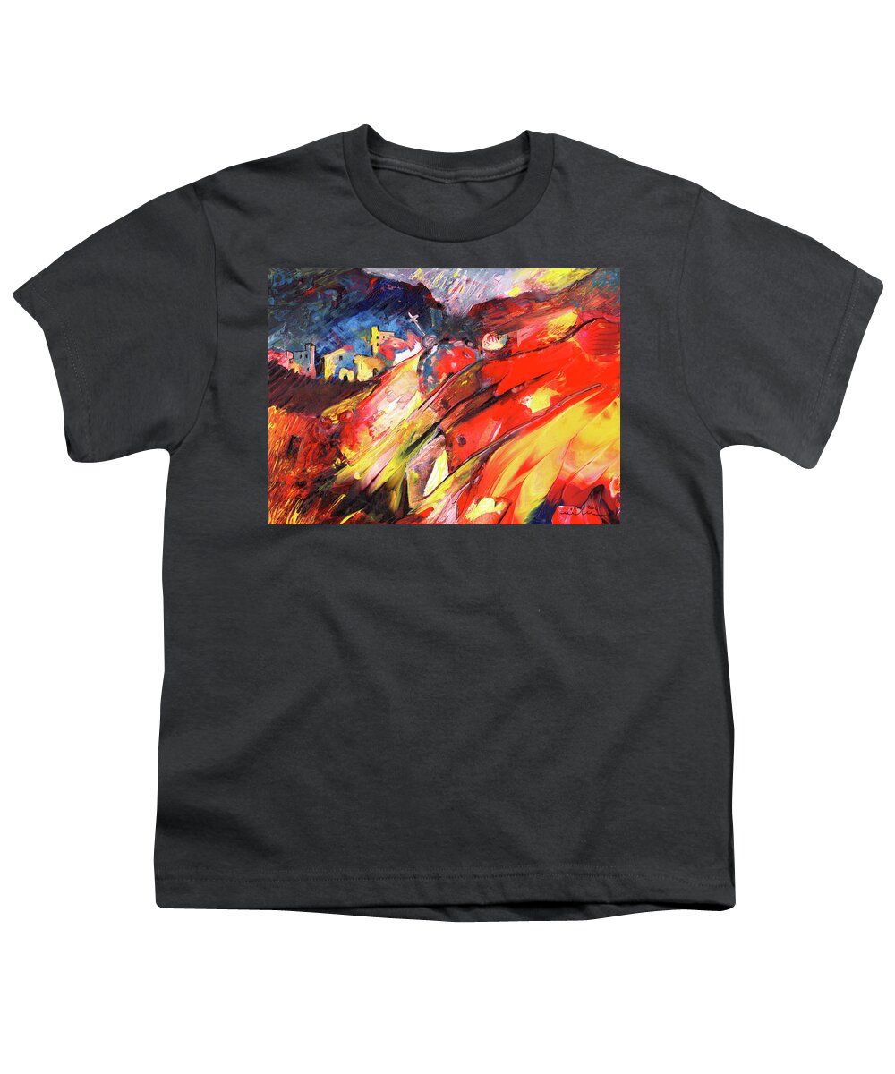 Impression Youth T-Shirt featuring the painting Dream Village 01 by Miki De Goodaboom