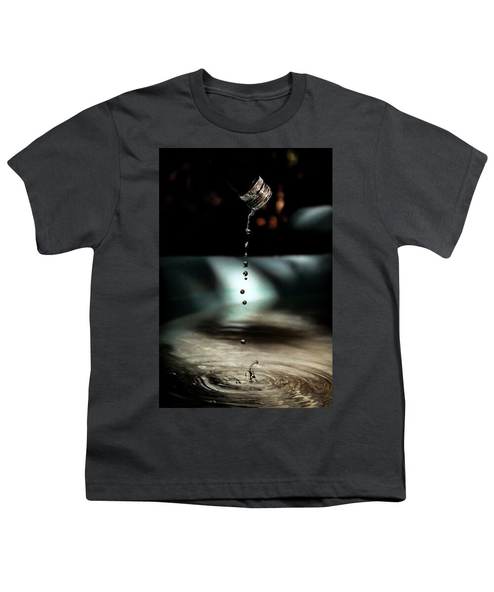 Water Drops Youth T-Shirt featuring the photograph Dripping Water Hose by W Craig Photography