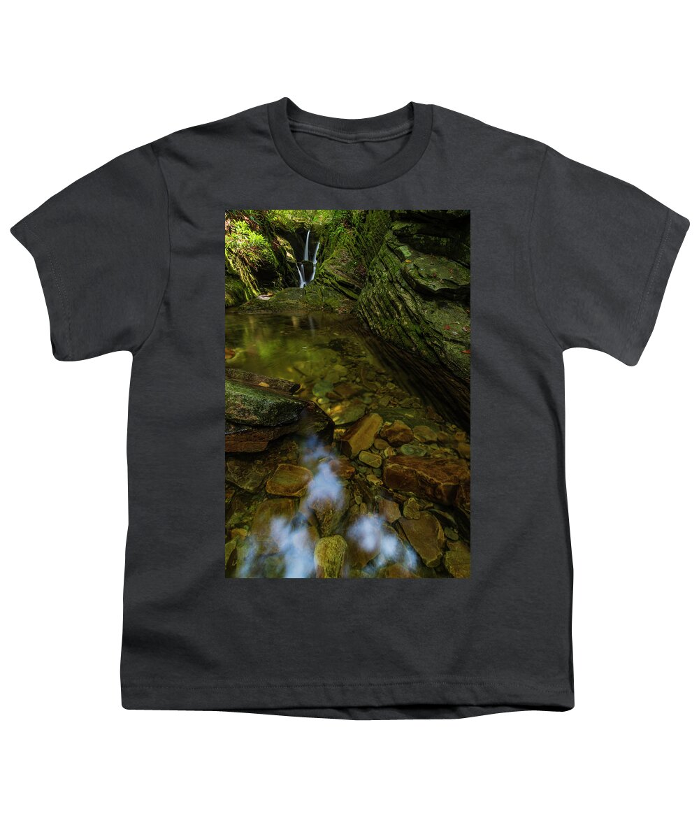 Blue Ridge Mountains Youth T-Shirt featuring the photograph Duggars Creek Falls 2 by Melissa Southern