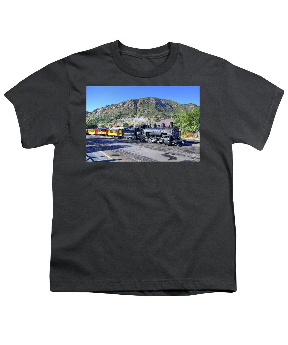 Fine Art Youth T-Shirt featuring the photograph Durango Silverton Narrow Gauge by Robert Harris