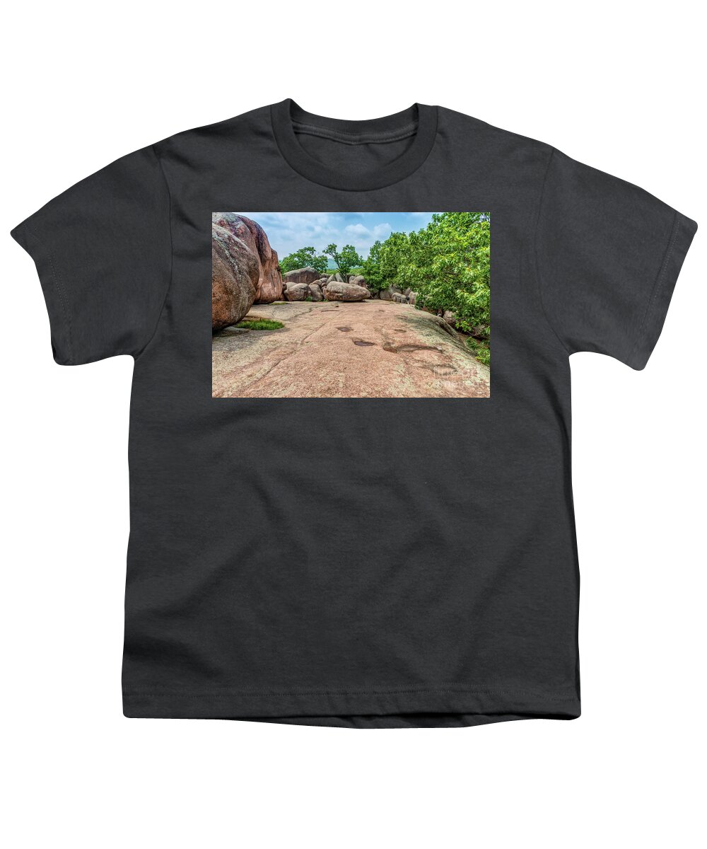 Elephant Rocks State Park Youth T-Shirt featuring the photograph Elephant Rock Boulders by Jennifer White