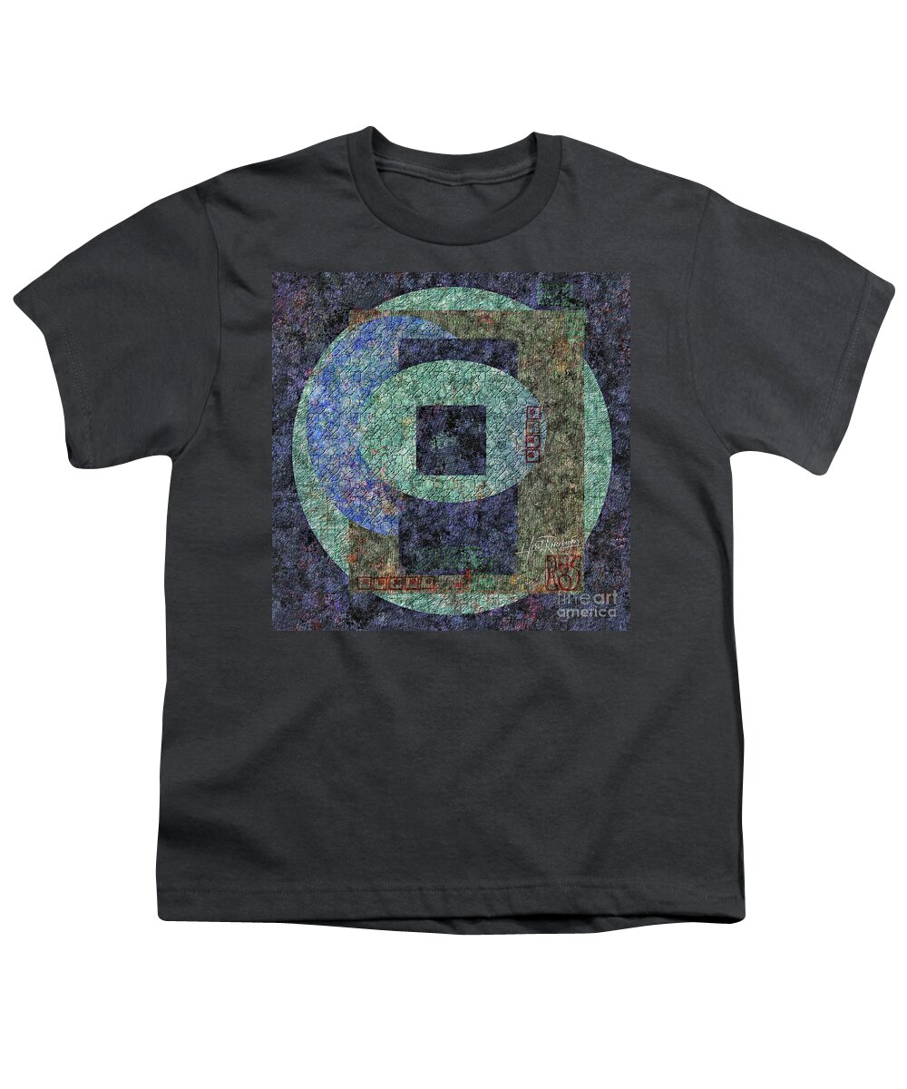 Abstract Youth T-Shirt featuring the painting Emotions Turn In A Circle by Horst Rosenberger