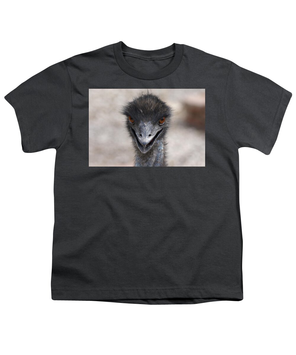  Youth T-Shirt featuring the photograph Emu Gaze by Heather E Harman