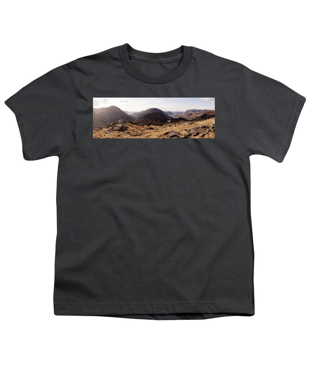 Panorama Youth T-Shirt featuring the photograph Ennerdale and Buttermere Valleys Lake District by Sonny Ryse