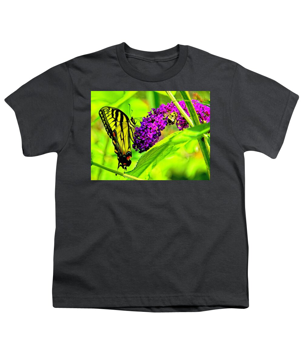 Butterfly Youth T-Shirt featuring the photograph Everyday Life by Allen Nice-Webb