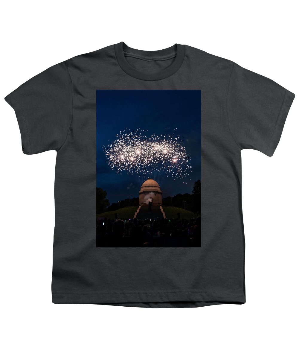Fireworks Youth T-Shirt featuring the photograph Fireworks at McKinley Memorial 5 by Rosette Doyle